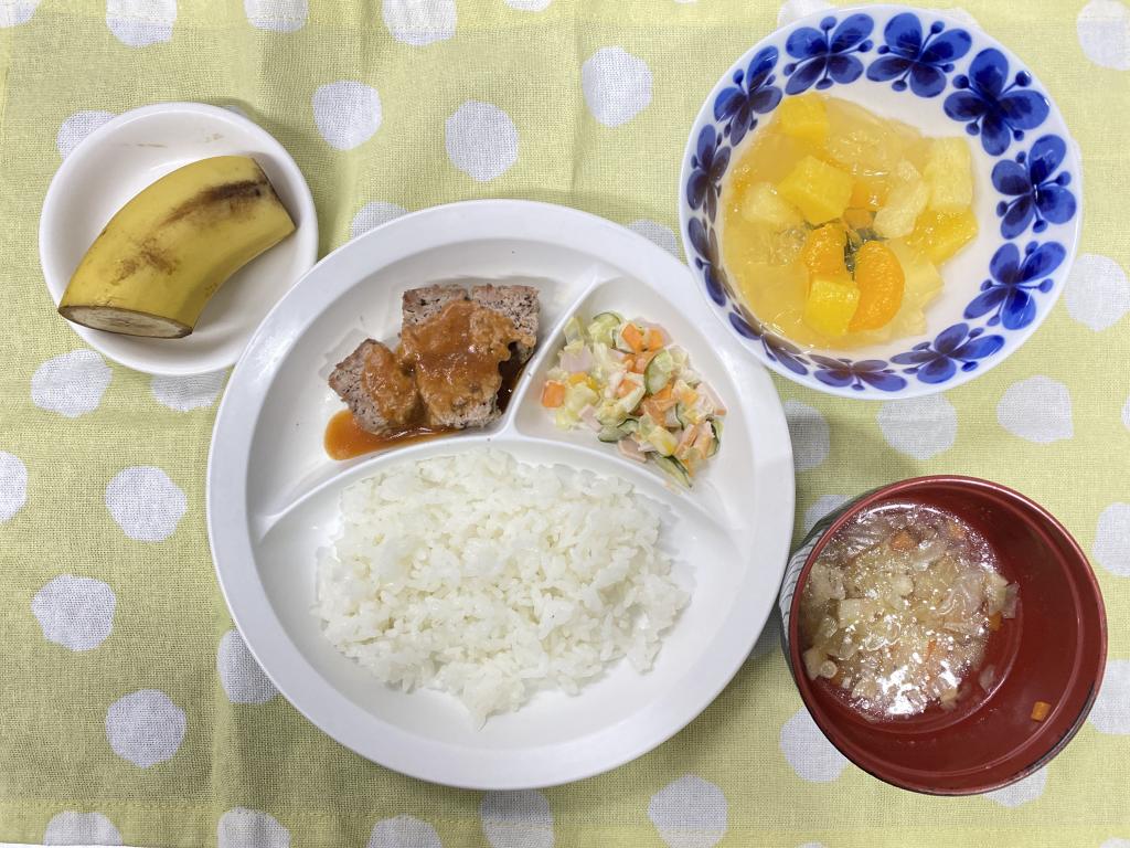 本日のお給食・おやつ