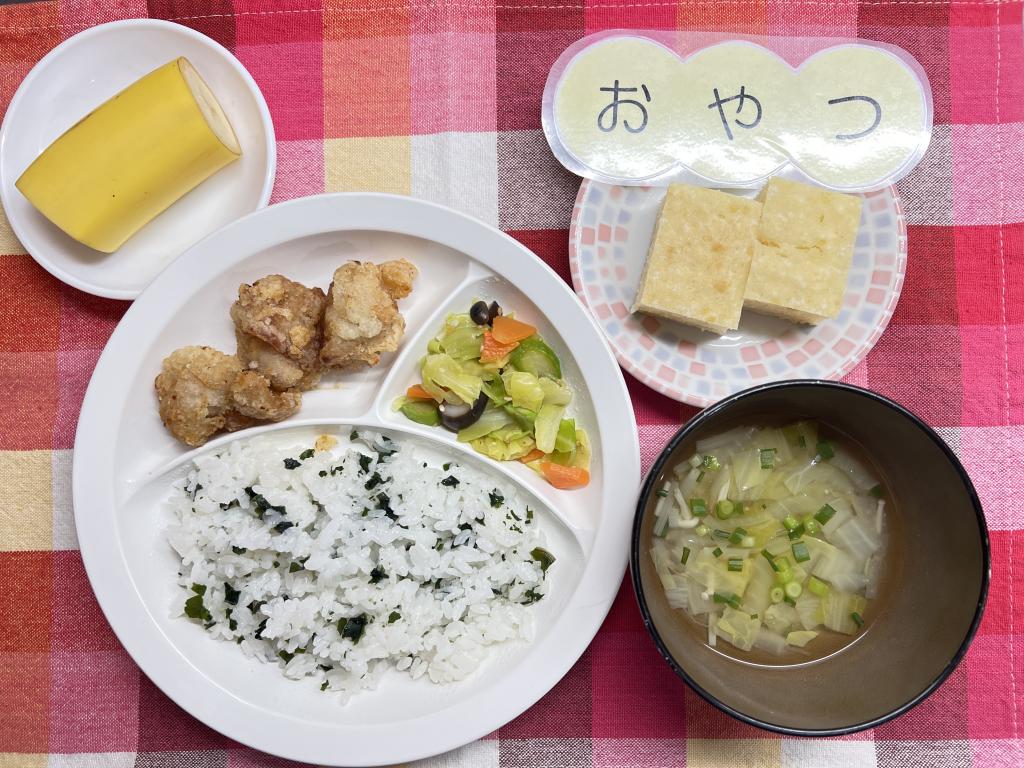 本日のお給食・おやつ