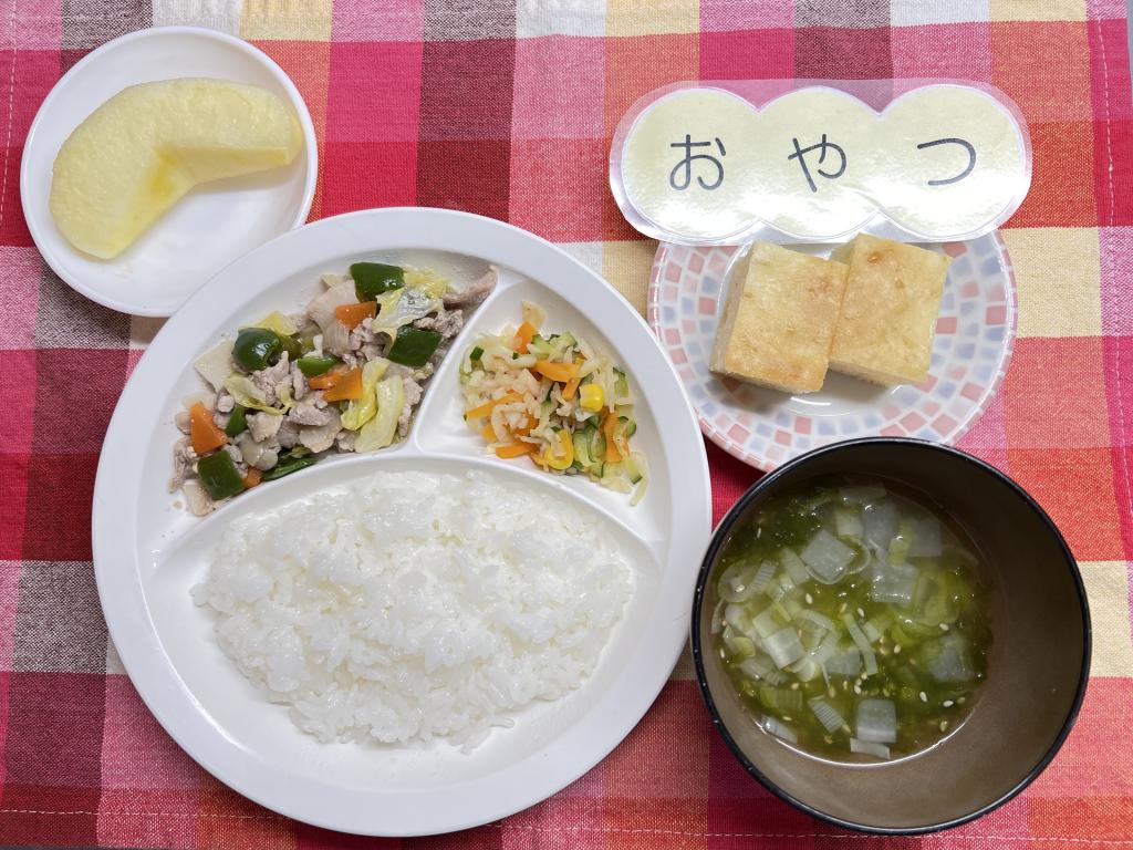 本日のお給食・おやつ