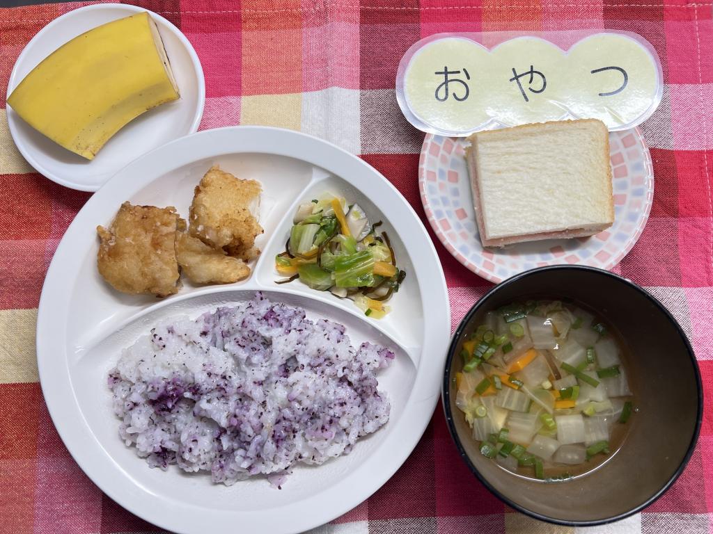 本日のお給食・おやつ