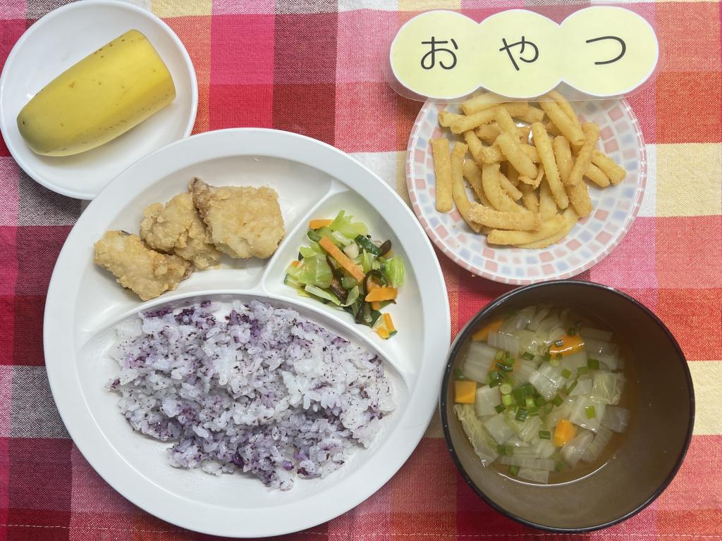 本日のお給食・おやつ