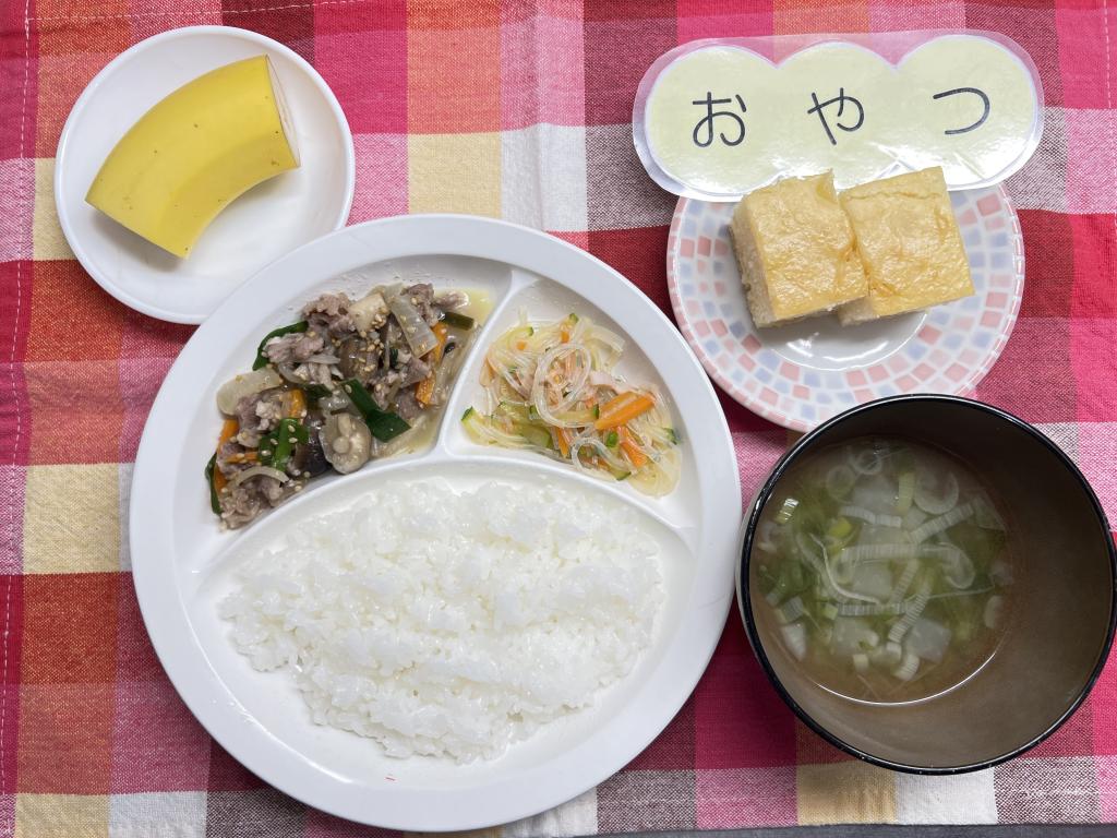 本日のお給食・おやつ