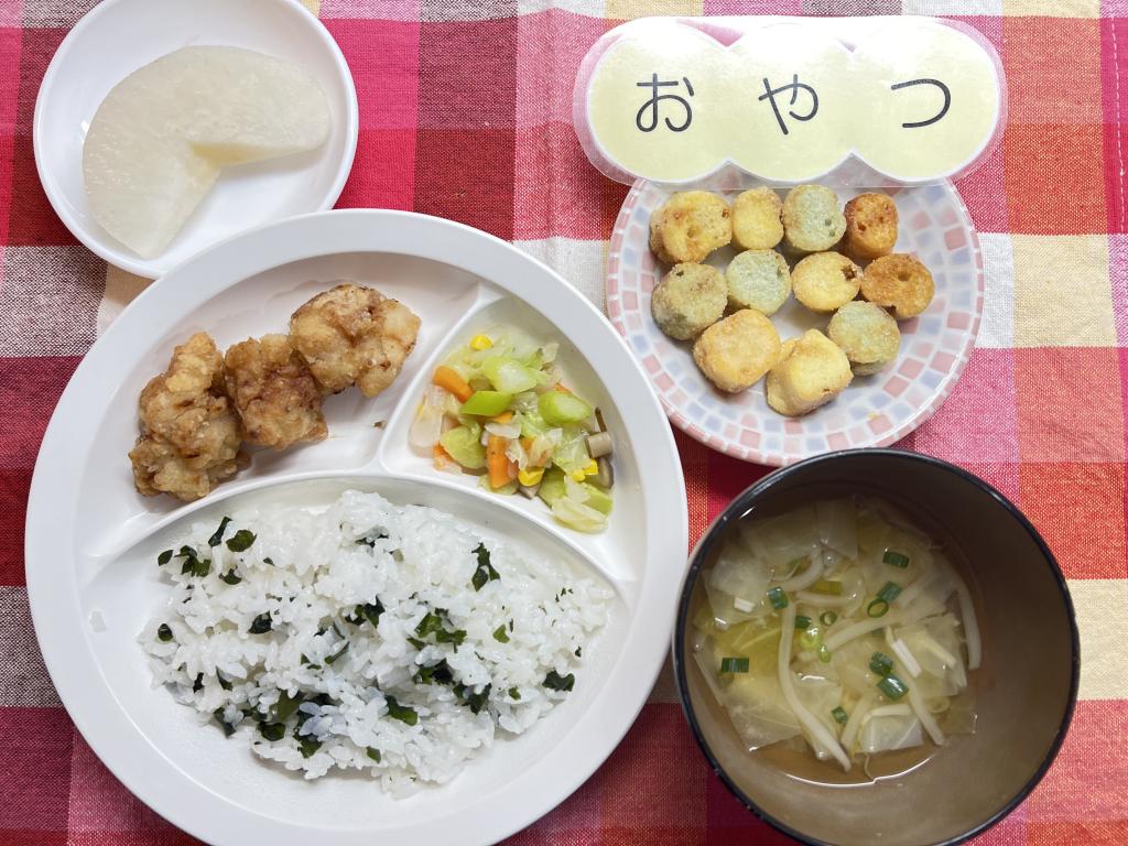 本日のお給食・おやつ