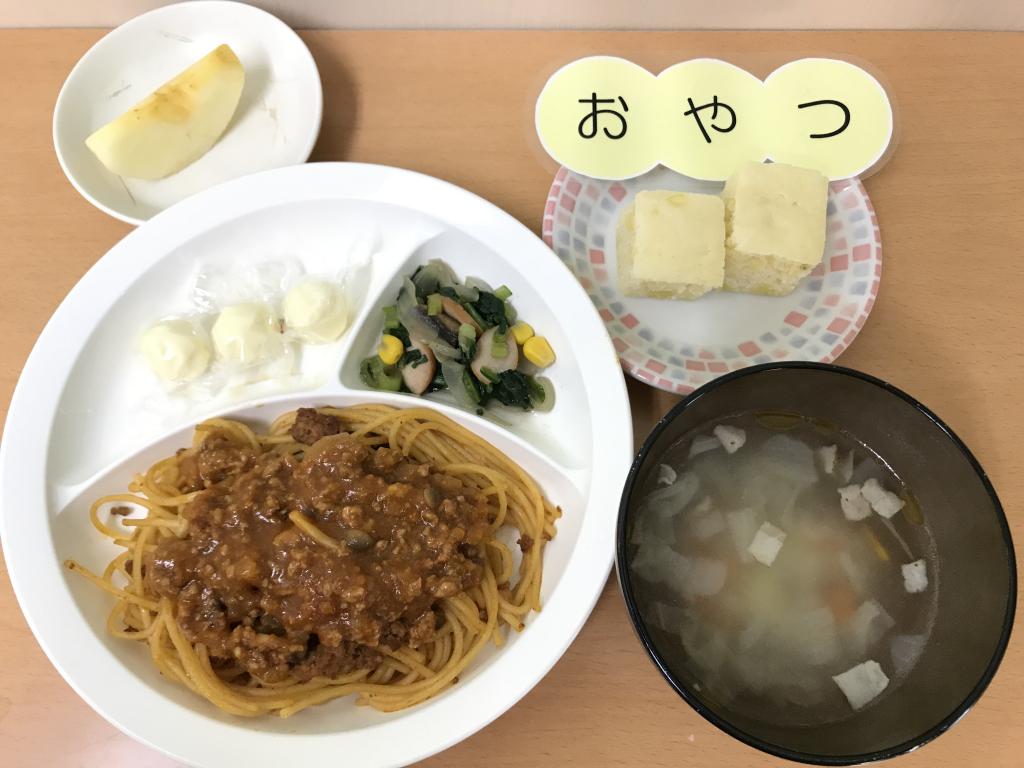 本日のお給食・おやつ