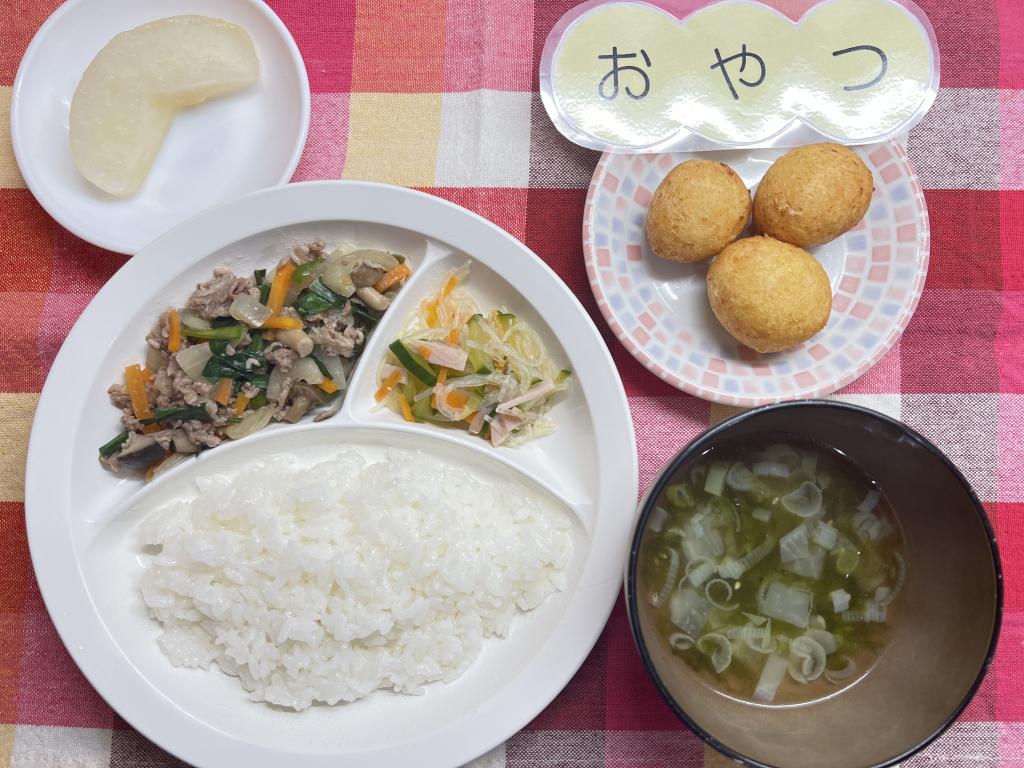 本日のお給食・おやつ