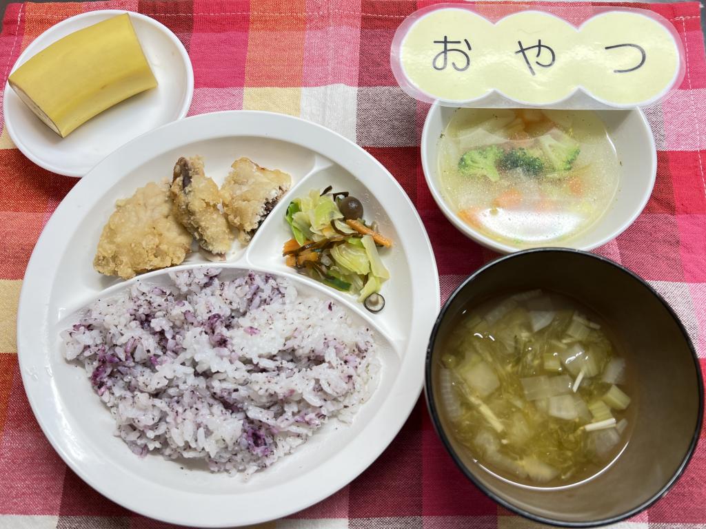 本日のお給食・おやつ