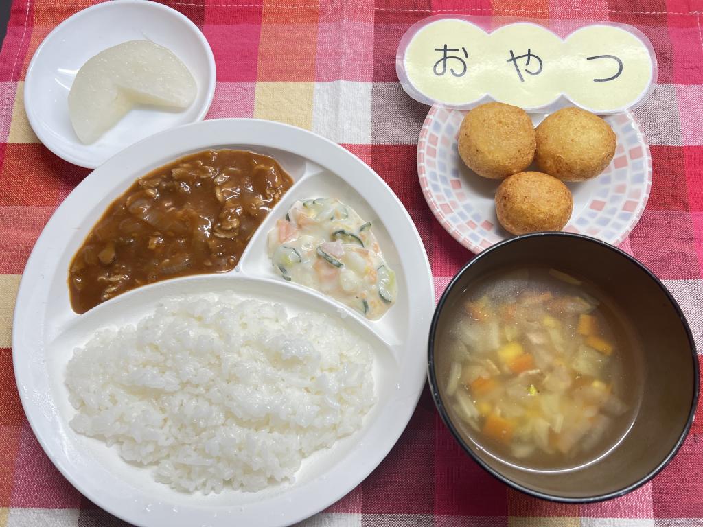 本日のお給食・おやつ