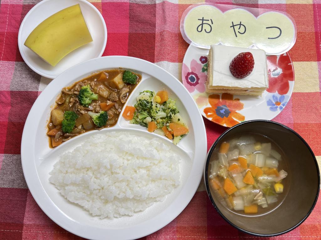 本日のお給食・おやつ