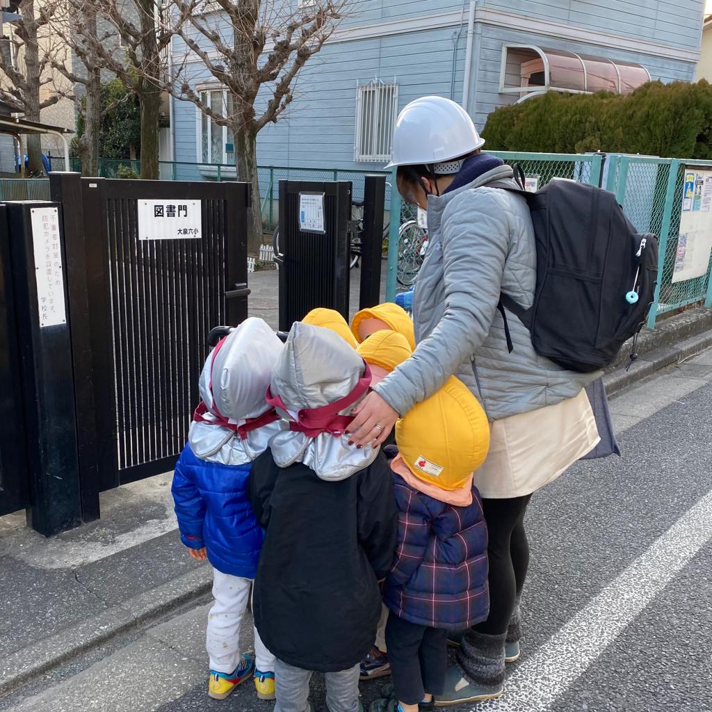 避難訓練をしました。