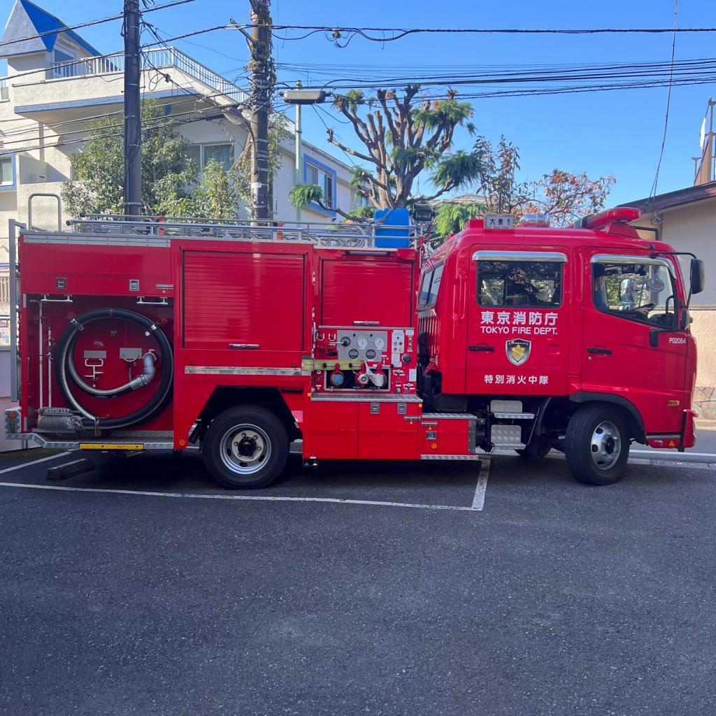 消防車の見学をしました!