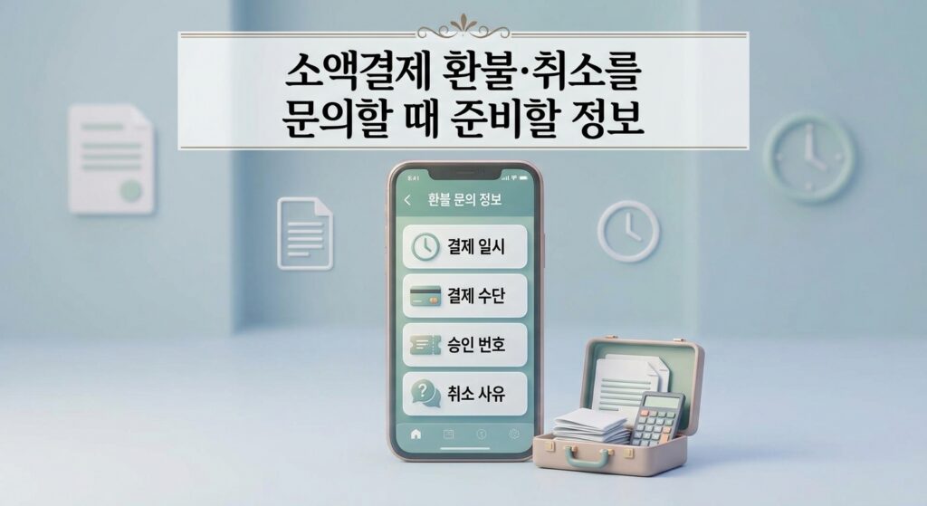 소액결제 환불·취소를 문의할 때 준비할 정보