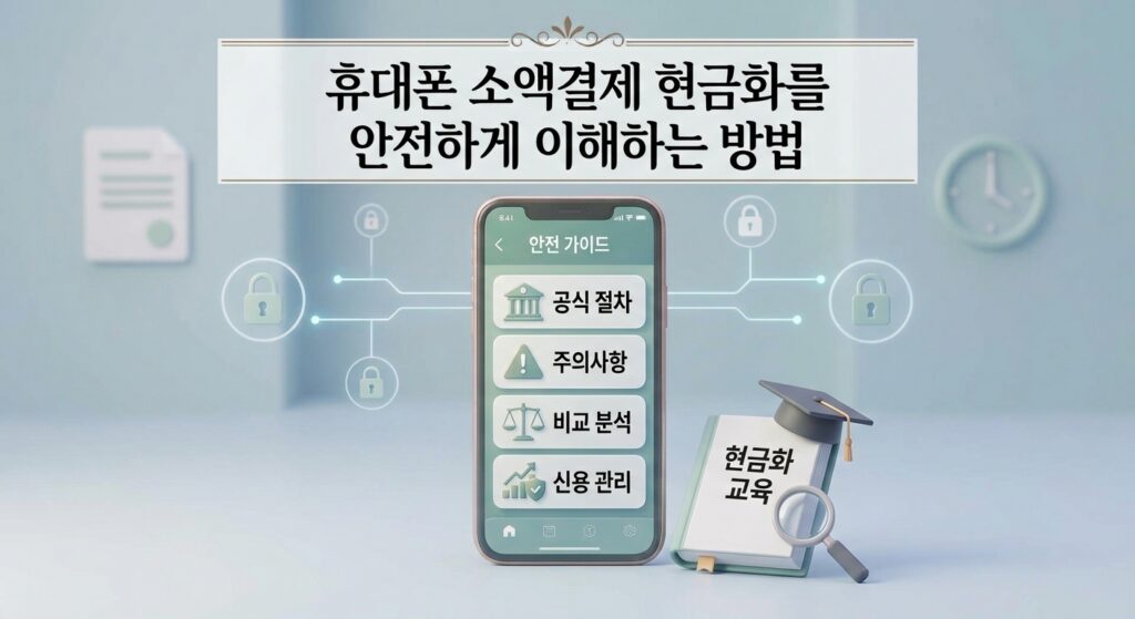 휴대폰 소액결제 현금화를 안전하게 이해하는 방법