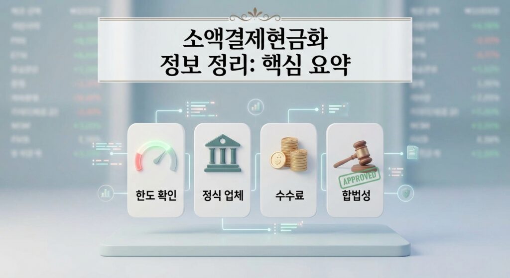 소액결제현금화 정보 정리: 핵심 요약